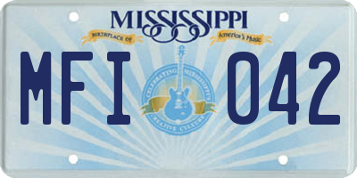 MS license plate MFI042