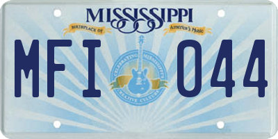 MS license plate MFI044