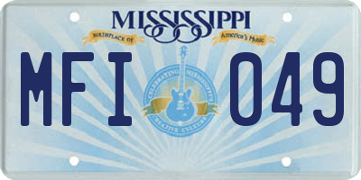 MS license plate MFI049