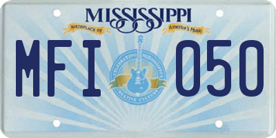 MS license plate MFI050