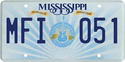 MS license plate MFI051