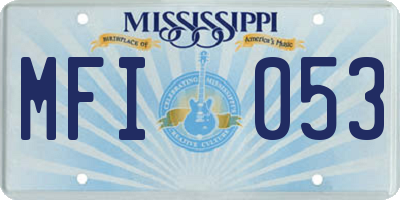 MS license plate MFI053
