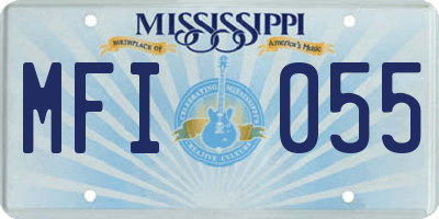 MS license plate MFI055