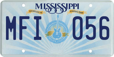 MS license plate MFI056