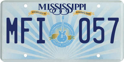 MS license plate MFI057