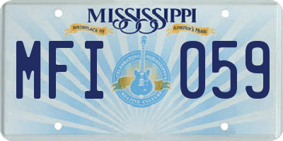 MS license plate MFI059