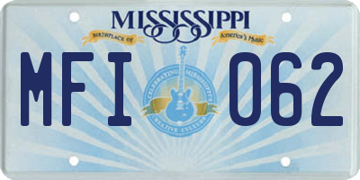 MS license plate MFI062