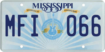 MS license plate MFI066