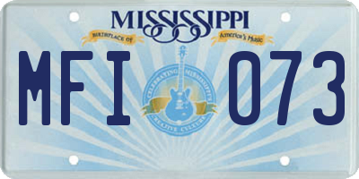 MS license plate MFI073