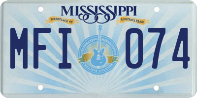 MS license plate MFI074