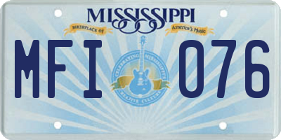 MS license plate MFI076