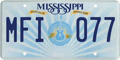 MS license plate MFI077