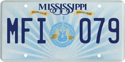MS license plate MFI079