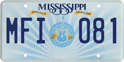 MS license plate MFI081