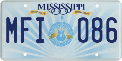 MS license plate MFI086