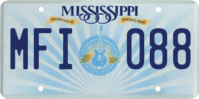 MS license plate MFI088