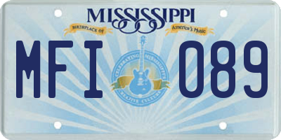 MS license plate MFI089