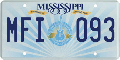 MS license plate MFI093
