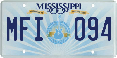 MS license plate MFI094