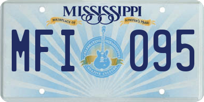 MS license plate MFI095