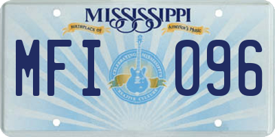 MS license plate MFI096