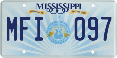 MS license plate MFI097