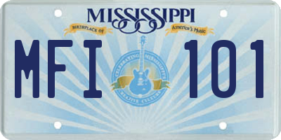 MS license plate MFI101