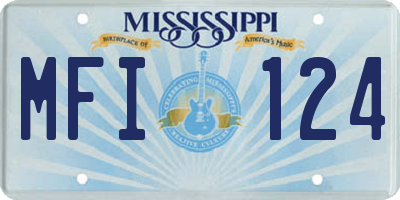 MS license plate MFI124