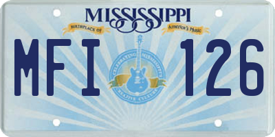 MS license plate MFI126