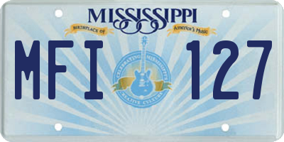 MS license plate MFI127