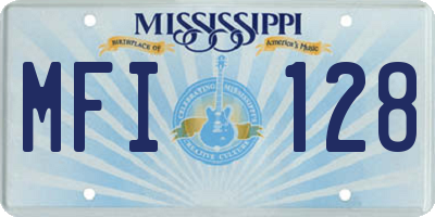 MS license plate MFI128