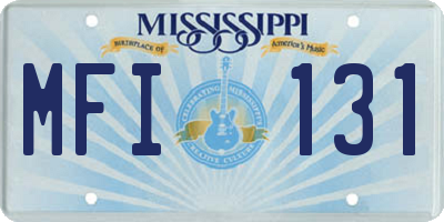 MS license plate MFI131