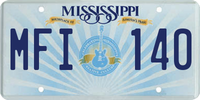 MS license plate MFI140