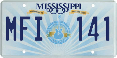 MS license plate MFI141