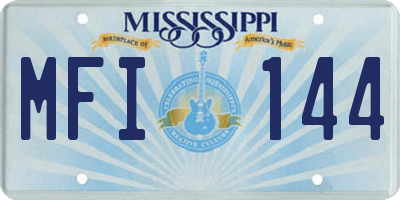 MS license plate MFI144