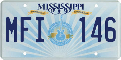 MS license plate MFI146