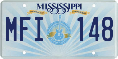 MS license plate MFI148