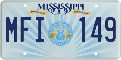 MS license plate MFI149