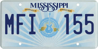 MS license plate MFI155