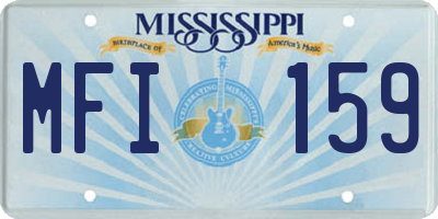 MS license plate MFI159
