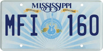 MS license plate MFI160