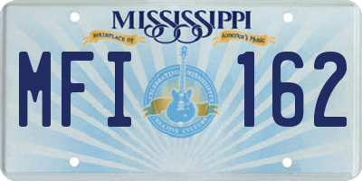 MS license plate MFI162