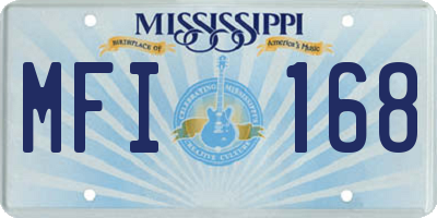 MS license plate MFI168