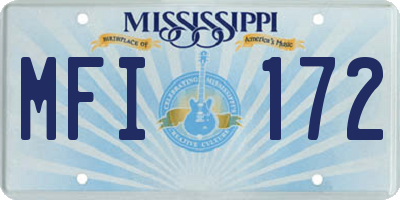 MS license plate MFI172
