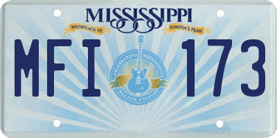 MS license plate MFI173