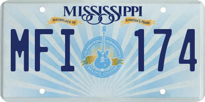 MS license plate MFI174