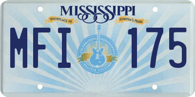 MS license plate MFI175