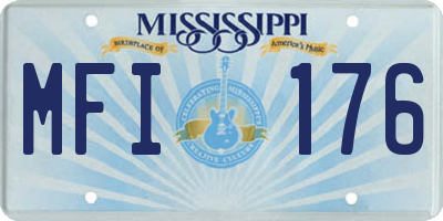MS license plate MFI176