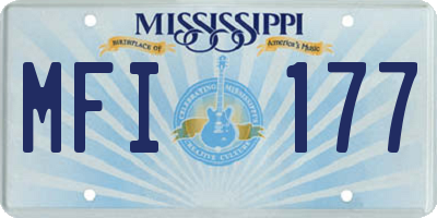 MS license plate MFI177