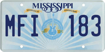 MS license plate MFI183
